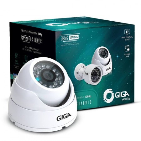 Câmera Dome Open HD Sony STARVIS Giga Security GS0051 IR 30m Metálica
