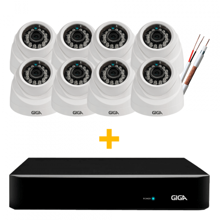 Kit CFTV para até 16 canais Giga Security GS16HD + GS0011 OpenHD